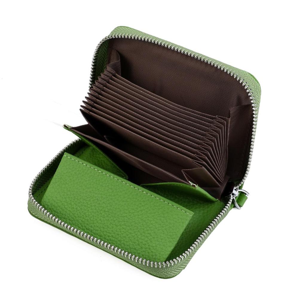 Yocipa Genuine Leather Mini Wallet, Bifold, Anti-Skimming, Card Case, Coin Purse, Multifunctional, Popular Leather Compact Wallet for Women (Fruit