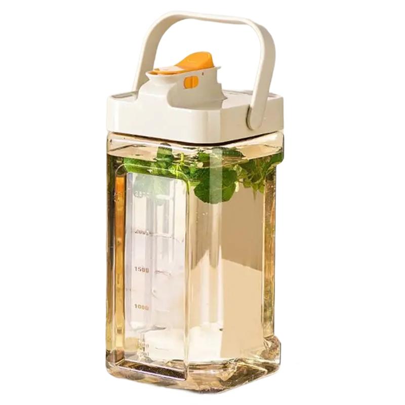 

Large Capacity Cold Water Kettle with Faucet Refrigerator Water Kettle Beverage Bucket Juice Dispenser 3.5 Liter 3.5L теплим білим кольором