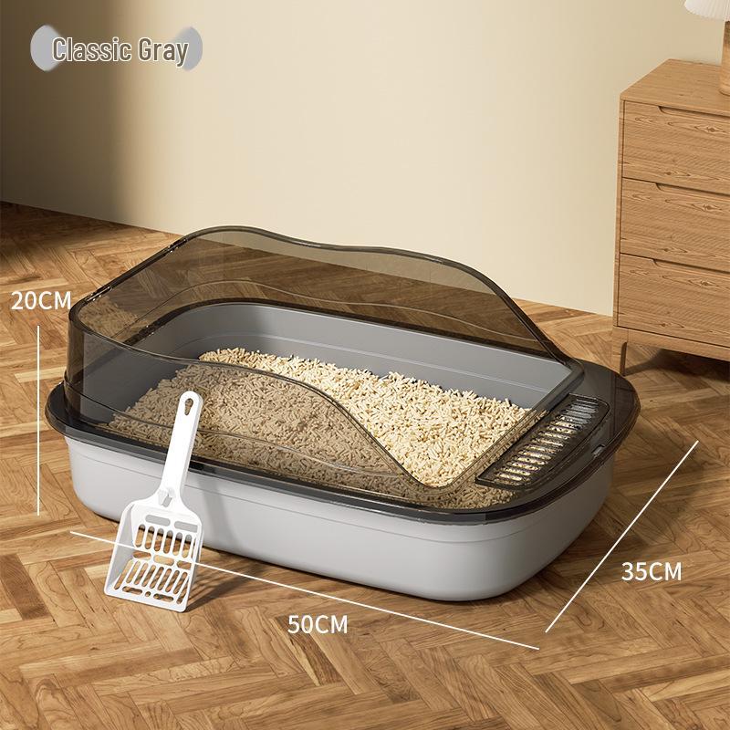 Extra Große Anti-Spritz Katzenstreubox mit Hohen Seiten