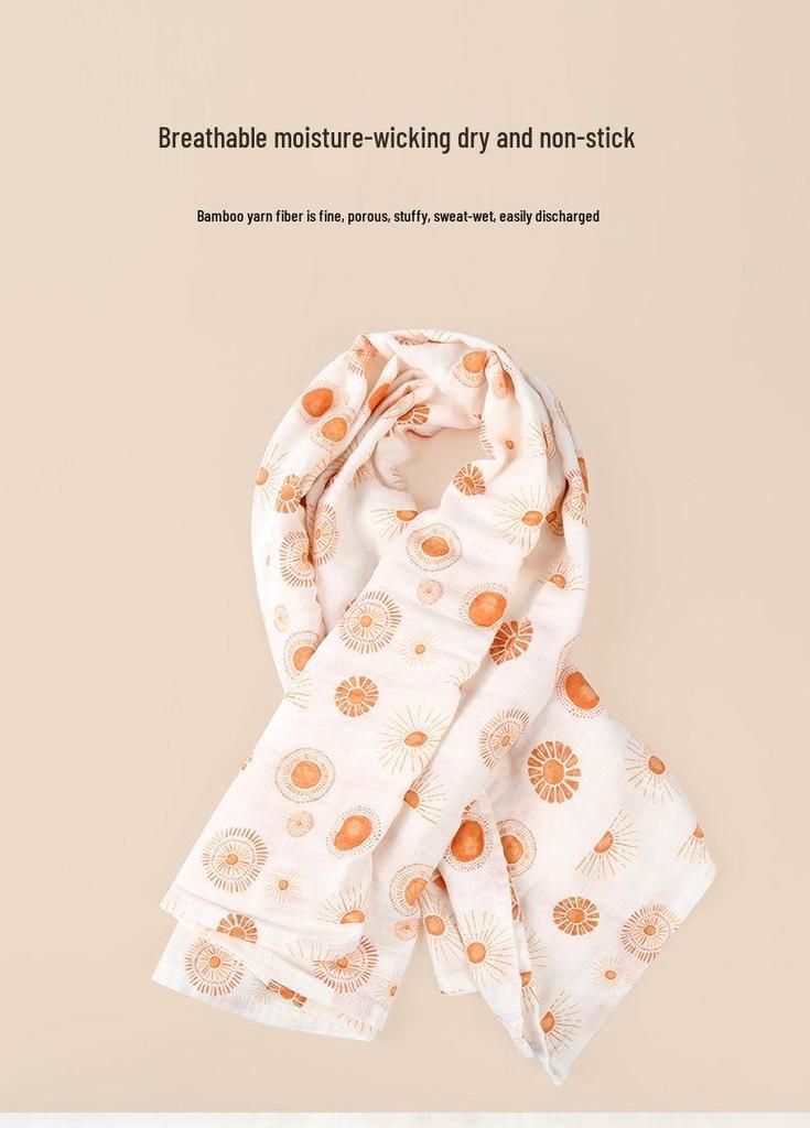 Newborn Double-Layer Bamboo Cotton Muslin Swaddle & Breathable Bath Towel