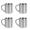 1-5PCS 220ML Stainless Steel Coffee Cup Double Wall Mug Anti-Heat Aniti-Scalding Cup Outdoor Travel Metal Drinking Cup