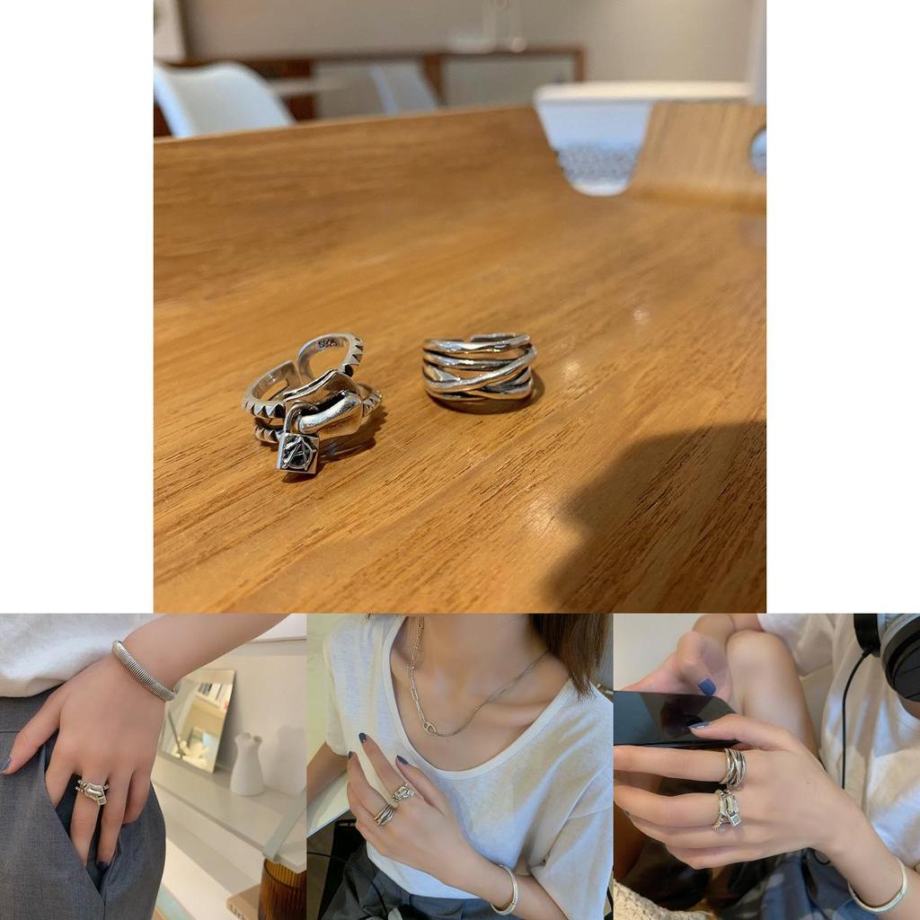 925 Sterling Silver Vintage Style Ring For Women Unique Fashionable Adjustable Design