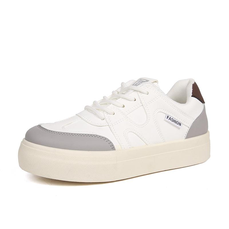 Trend Spring, Summer, Autumn and Winter New Women's Shoes Women's Board Shoes Student Shoes Little White Shoes Low Top Round Head Ribbon