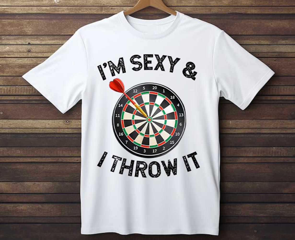 

Mens Funny Casual Im Sexy & I Throw It Graphic T Shirt Short Sleeve Tee Top 5XL різнокольоровий