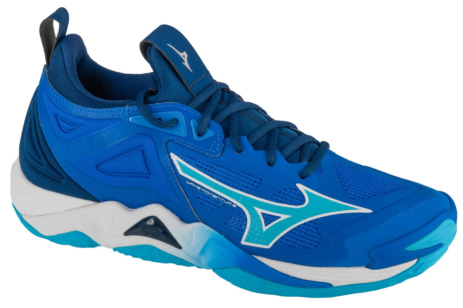 Mizuno Wave Momentum 3, Tênis de voleibol azul masculino 46 azul