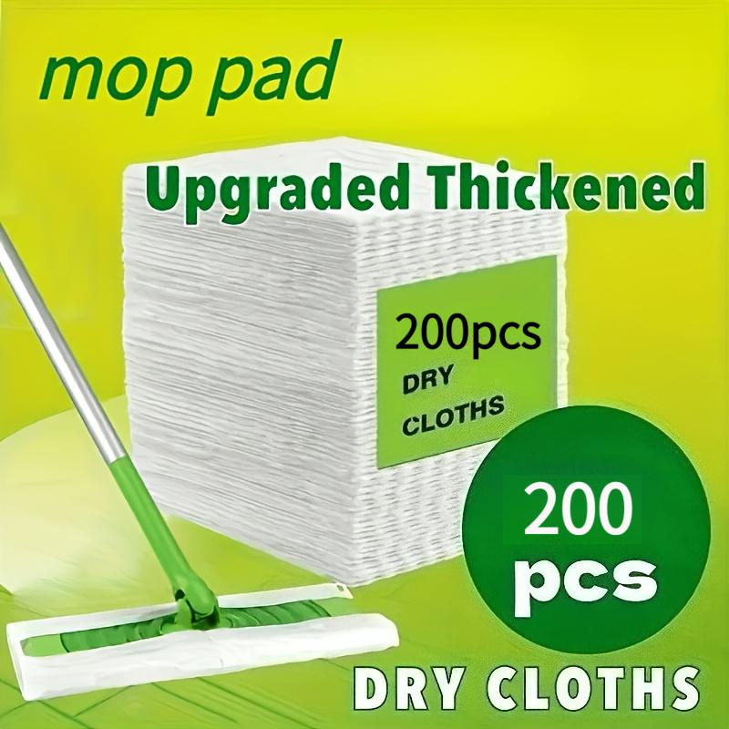 [Electrostatic Cleaning Cloth] 200pcs Non-woven Dry Mop Refills | Electrostatic Dust Cloth for Kitchen Bathroom Bedroom 200 Pieces