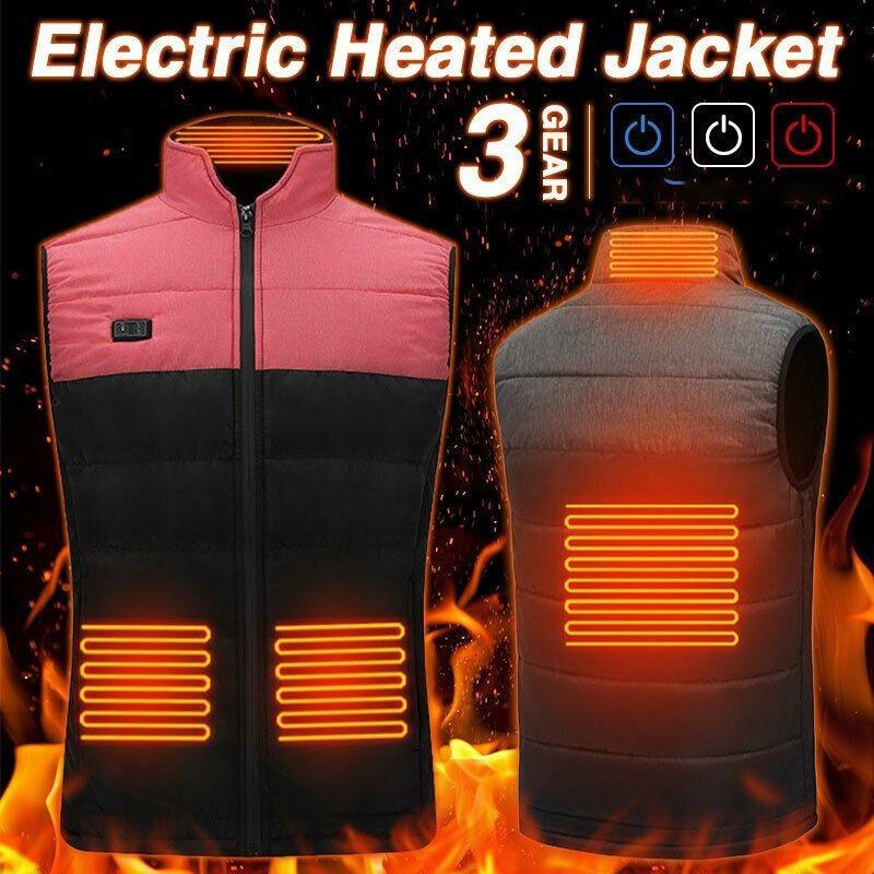 Vest Winter Heated Jacket Electric Usb Heating Coat Men Women Body Warm