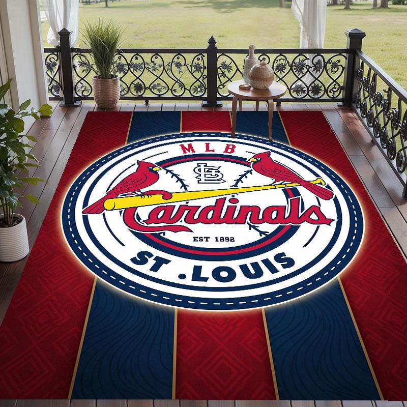 Soft Floor Carpet St. Louis Cardinals Pattern Area Rug Decorative Mat For Home Room Decoration