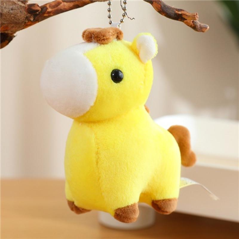 Cartoon Colorful Plush Pony Pendant Keychain Year Of The Horse Mascot Doll Pendant Backpack Decoration Pendant New Year Gifts