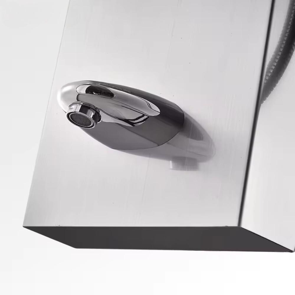 Shower Panel Tap with Hydromassage - Nickel-plated