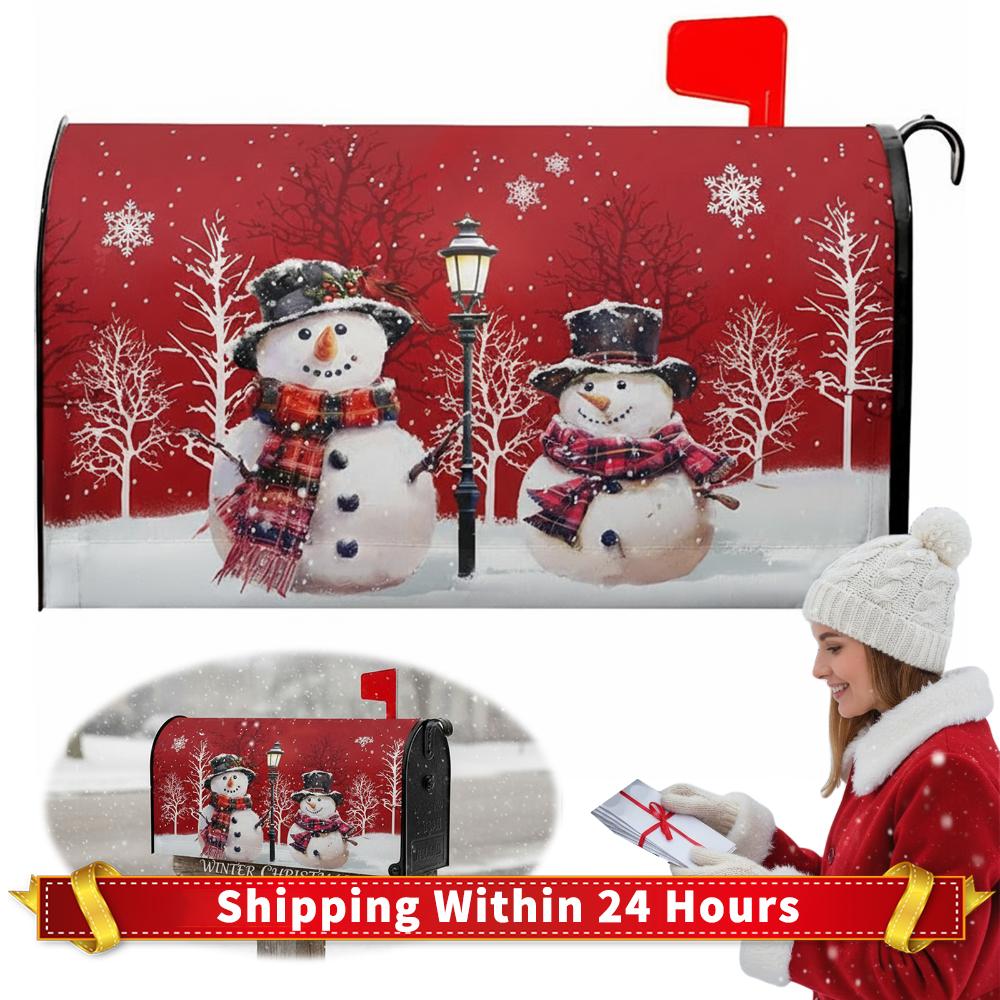 Xmas Mailbox Dust Cover Oversized Letter Case Protection Sleeve Anti-Scratch Christmas Letter Box Cases for Garden Ornament