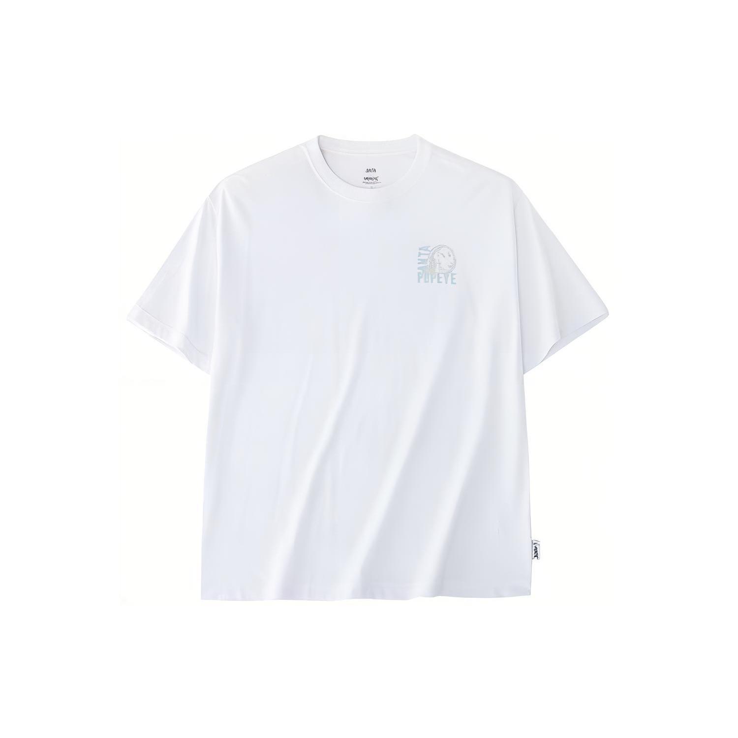 Anta x POPEYE Life Collection T Shirt Men s Pure White 152428150-1 XL