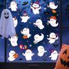 Q Version Cute Ghost Theme Window Stickers PVC Static Cling Halloween Decor for Home Living Room Party Decoration