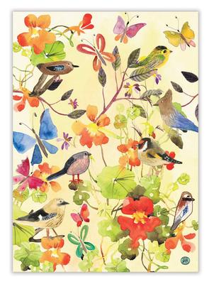 Michelle Design Works Rakka Bird & Butterfly MD-TOW371 Kitchen Cloths, Tea Towels, Multi-Purpose Cloths, Glassware Polishing Cloths, Tablecloths,