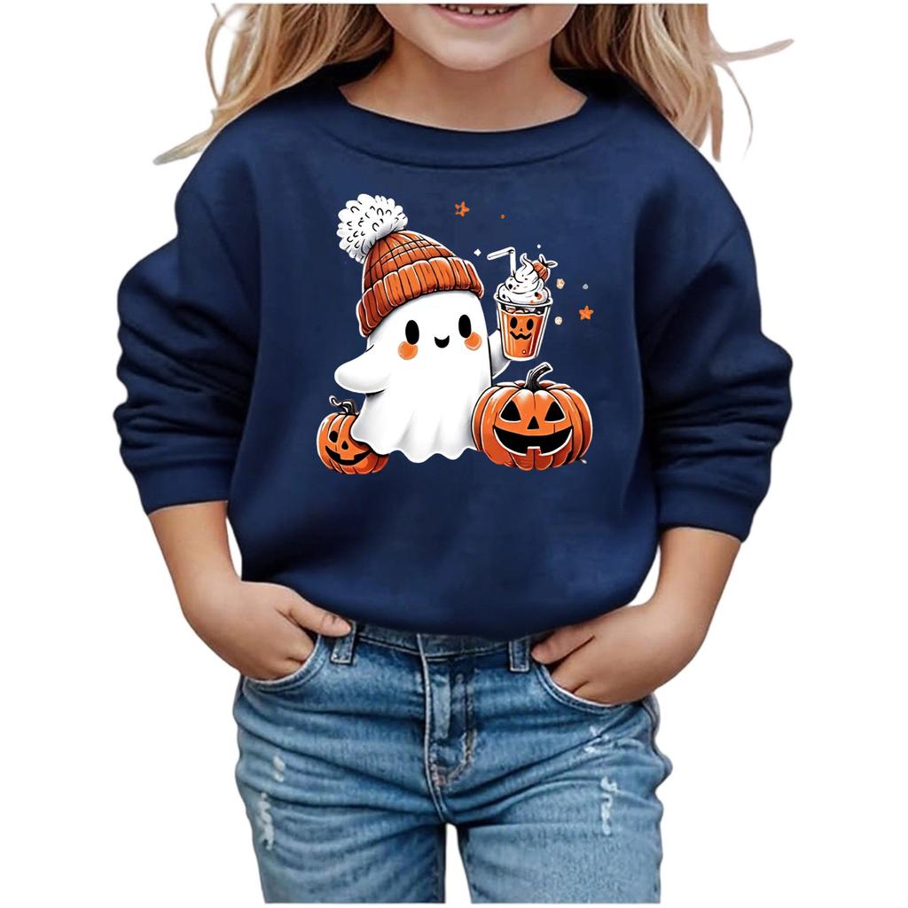 Boys Girls Child Fashion Daily Versatile Casual Crewneck Sweatshirts Daily Long Sleeve Patchwork Top Sweatshirts