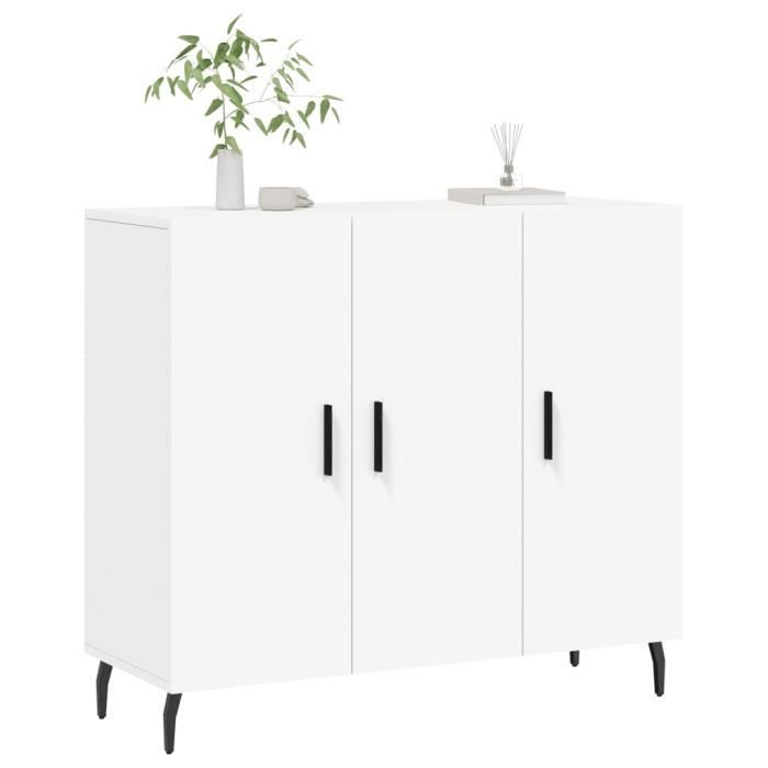VidaXL Buffet blanc 90x34x80 cm bois d'ingénierie 828124