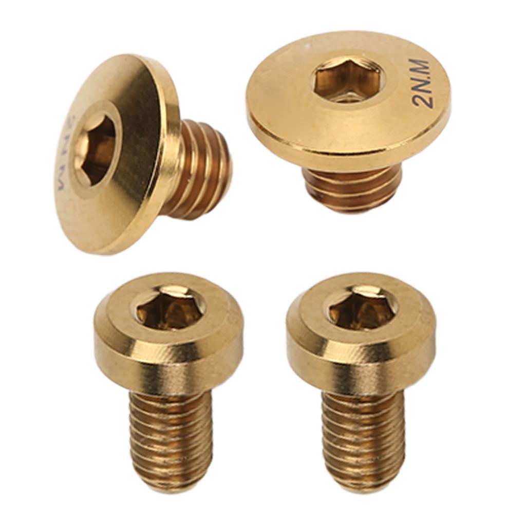 RISK Titanium Alloy Separate Oil Cylinder Lid Bolts Bicycle Hydraulic Brake Bolt for M610 M615 M675 M785 Gold
