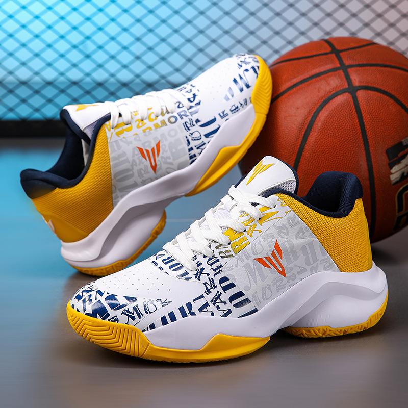 

Высококачественные мужские баскетбольные кроссовки средней высоты, дышащие, нескользящие и износостойкие, для юношеских соревнований, тренировок, студенческие спортивные кроссовки 45