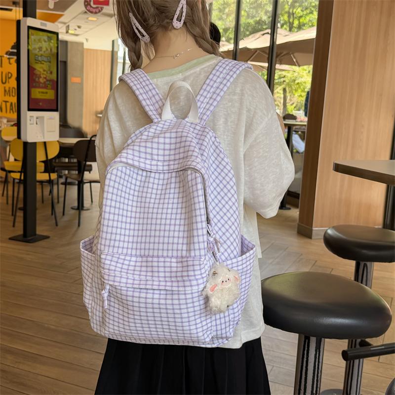 Retro Student Schoolbag Campus Backpack Large Capacity Lightweight Backpack