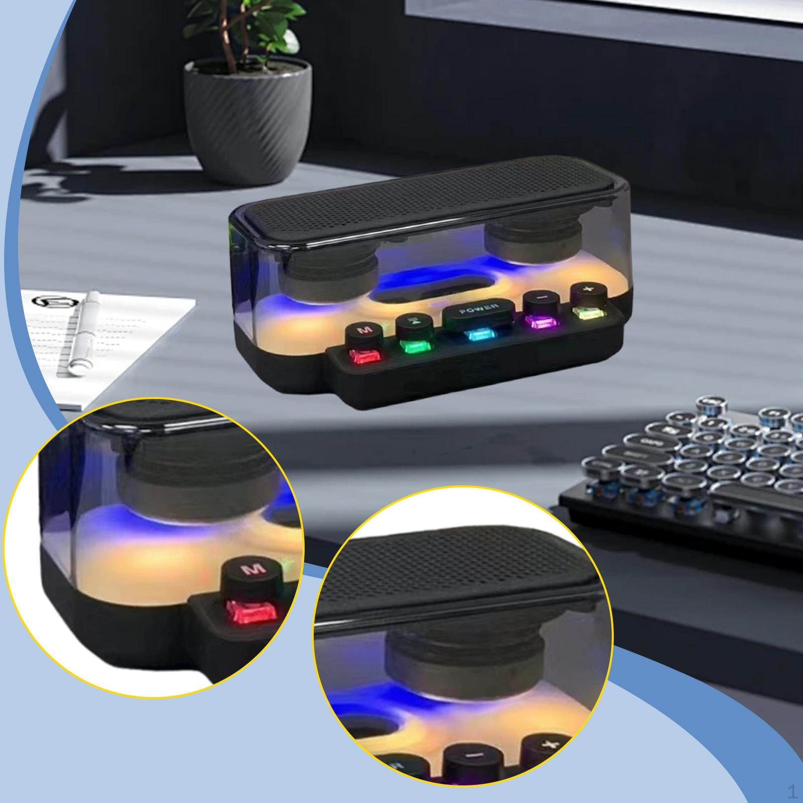 

BT-динамик с клавиатурой RGB-подсветкой Прозрачный Поддержка USB/type-c/TF Портативный в форме пианино