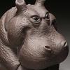 Elegant Zisha Teaware Accent Natural Mineral Clay Teas Companion Handmade Clay Hippos Figurine Ornament