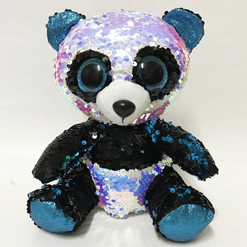 

25 см шапочка с большими глазами пайетки пандан плюшевая игрушка милая кукла-животное дети Рождество день рождения Новый год подарки 25cm