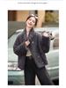 Women's Wool Fur-Trim Coat - Autumn/Winter, Casual Loose Fit, Stand-Up Collar, Single-Breasted (HE8835)