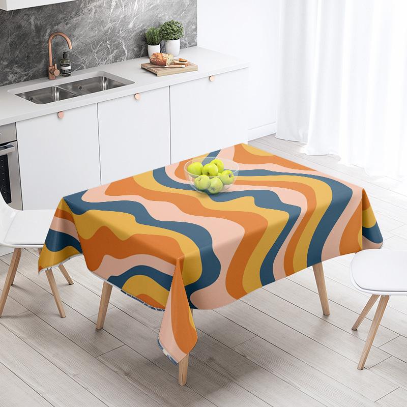 Tovaglia Geometrica Astratta Impermeabile Resistente alle Macchie Decorazione per Feste Tavolo da Pranzo Ristorante Caffè Tovaglie