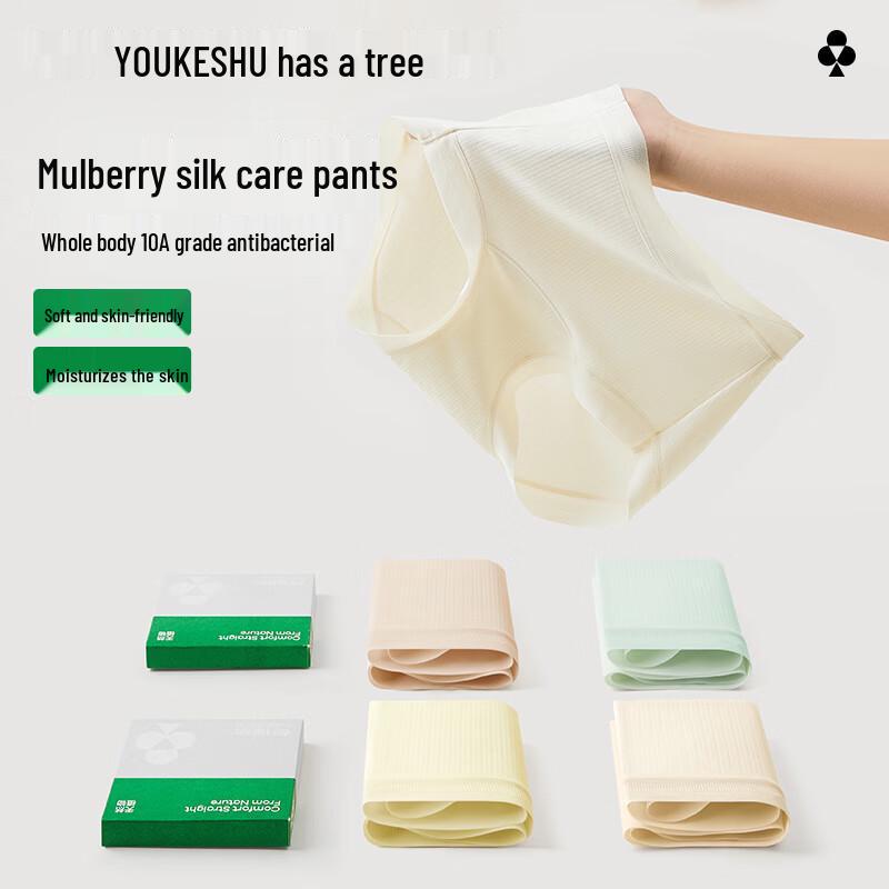 Women's Antibacterial Silk Crotch Seamless Briefs