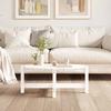 VidaXL Table basse Blanc 87x48x35 cm Bois massif de pin 822323