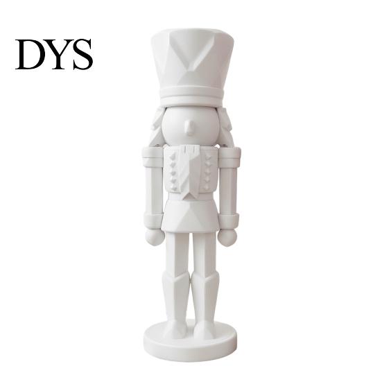 New Year Interior Soft Furnishings 3D Printed Nutcracker Soldier Statue, Geometric Minimalist Figurine for Desk Luxury Home Tabletop Piece Shelf, DIY