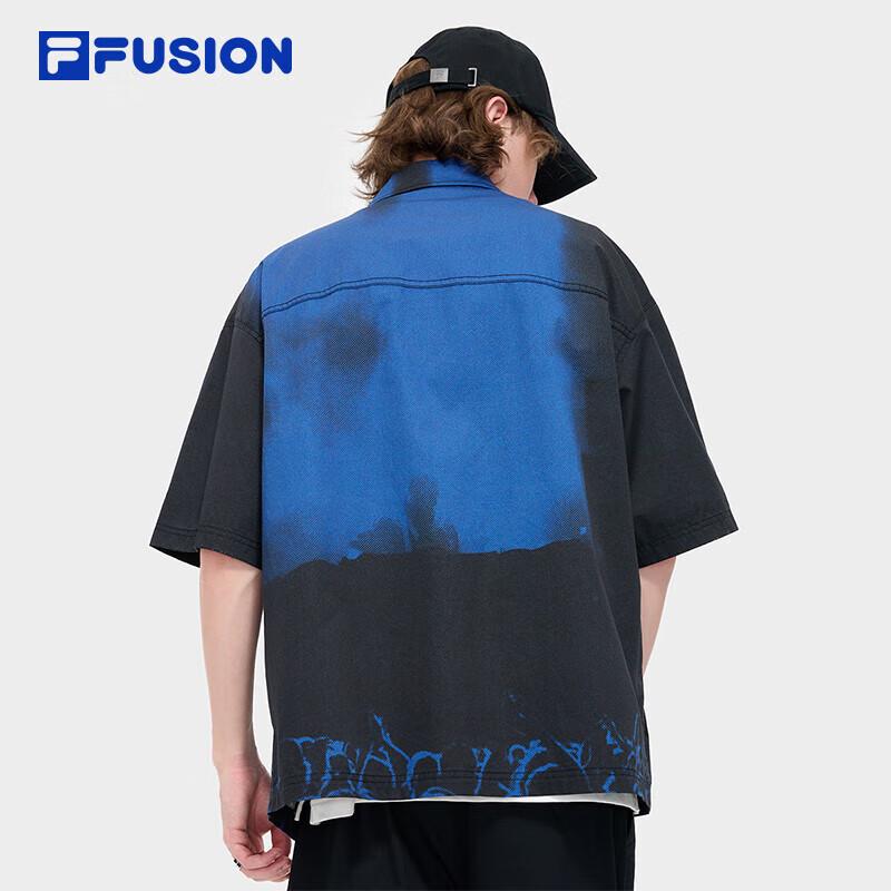FILA FUSION Men's Summer Breathable Loose Fit Woven T-Shirt