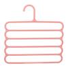 Modern Plastic 5tier Pants Rack With Multiple Storage For Closet Organization