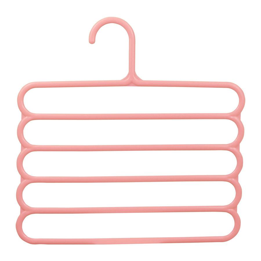 Modern Plastic 5tier Pants Rack With Multiple Storage For Closet Organization