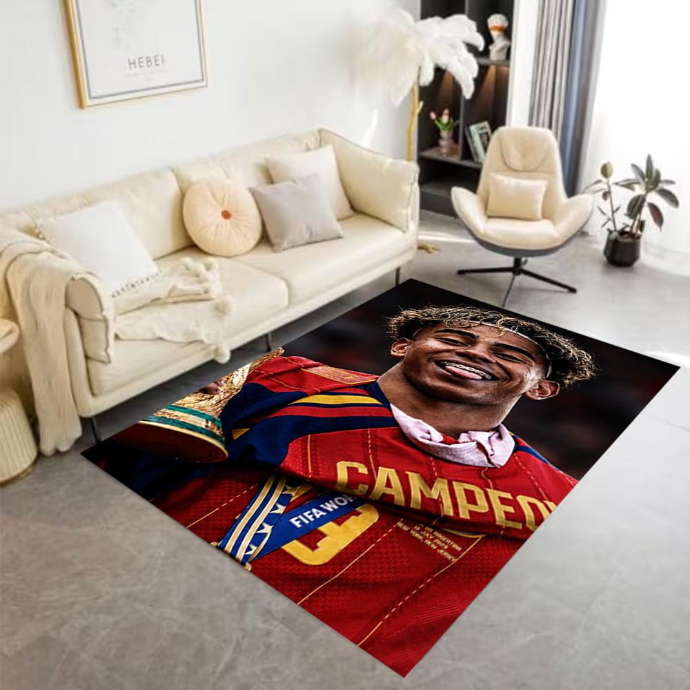 Yamal's Barcelona Debut Floor Mat Design for Study room Playrooms Dining Room Hallway Anti-slip Rug Office home decor Best for Christmas