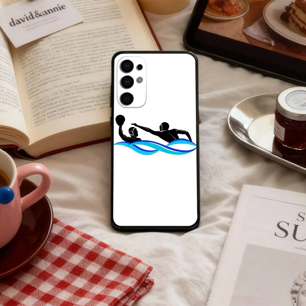 Splash W-Water Polo Sports   Phone Case For Samsung S 25,24,23,22,30,21,10,9,Ultra,Plus,Lite,FE,4,5 G Soft Black Case