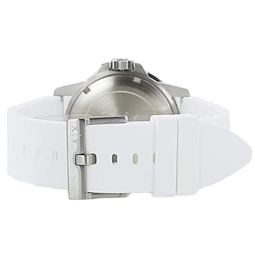 A|X Armani Exchange White Rubber Watch, Men's and Women's, Unisex, White, AX1850