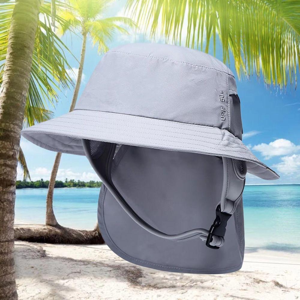 Breathable Surfing Backet Hat Wide-brimmed Fisherman Cap Camping Hiking Ladies Sun Hat  Men Women