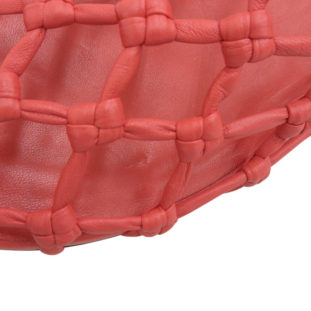 JIL SANDER Nappa Leather Décolleté Ballerina Hand-Knotted Flats, Rouge/Red, Size 37, J15WZ0027, 25Stainless Steel shoes 37 RougeUsed