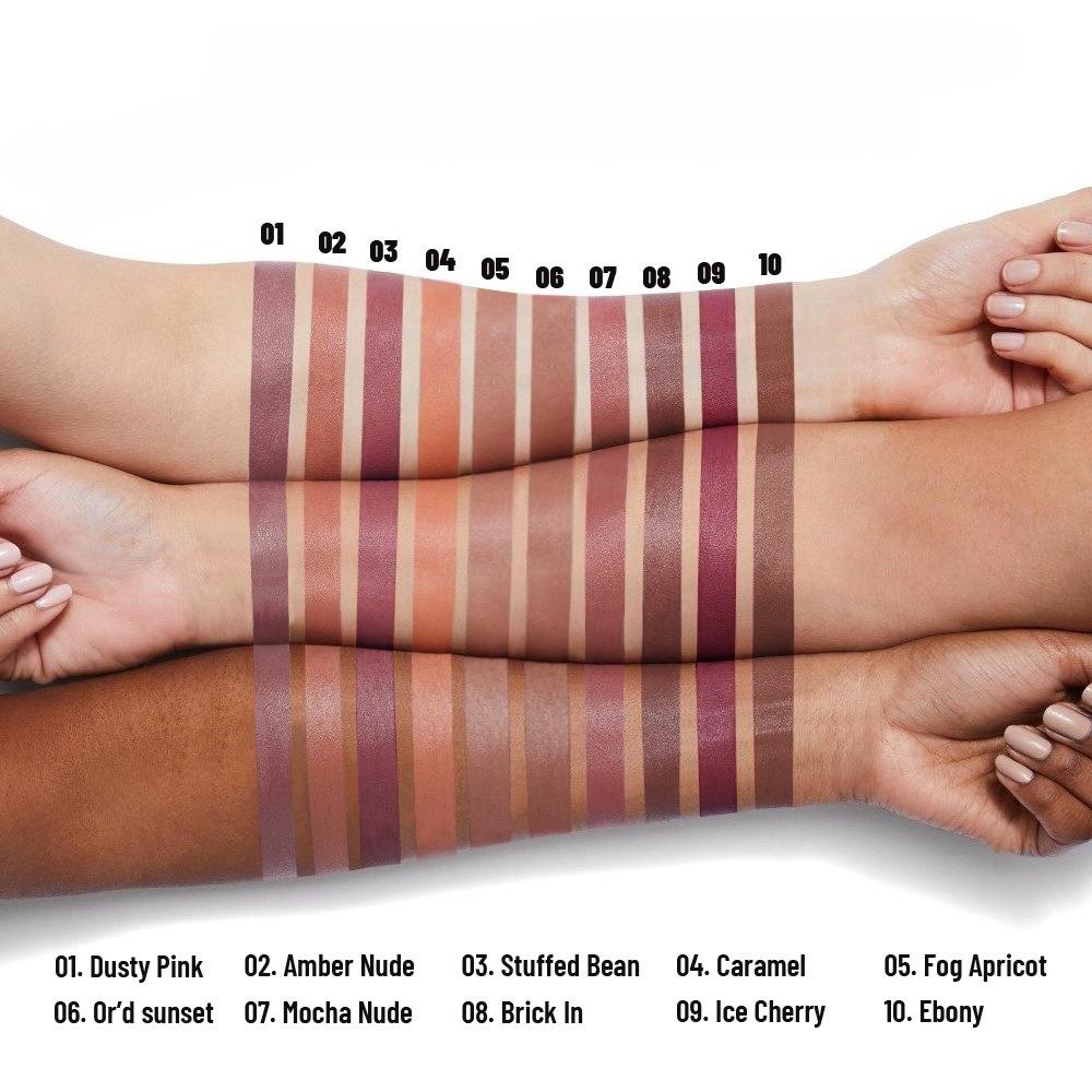 Beauty Matte Nude Lip Mud 10-color Lip Glaze Waterproof Long-lasting Lipstick Lip Gloss Makeup
