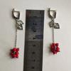 Silver Earrings with Coral (2147084)