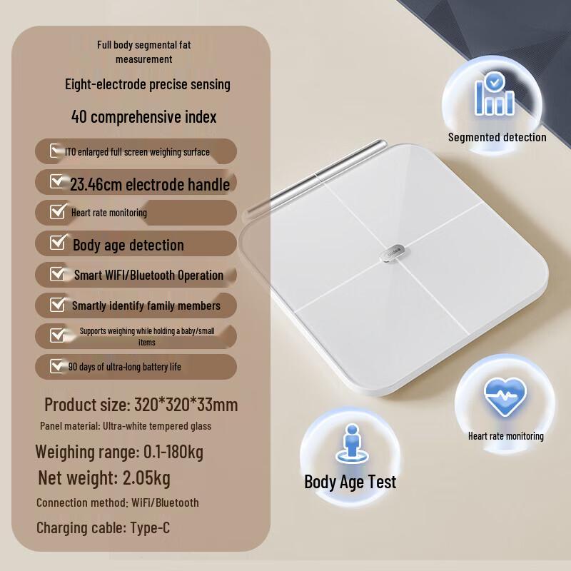 Midea 8-Electrode Smart Body Fat Scale