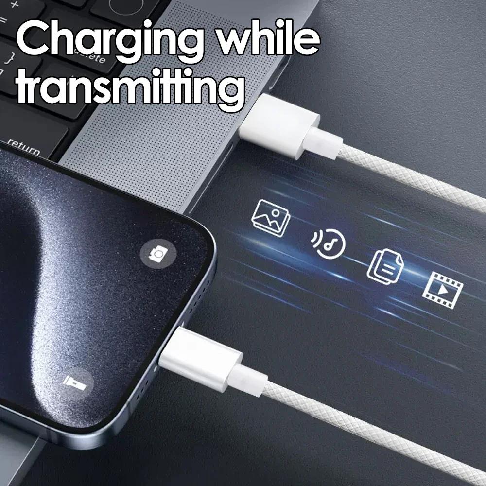 Xiaomi For Apple Carplay IPhone 15 Pro Max Type C Charging Cables Nylon Braid High-speed Data Wire USB C Quick Charger Cord for Samsung