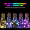 2M Solar Energy Cork Wine Bottle Lights LED Strings Copper Wire Colorful Fairy Lights String for Christmas Party Wedding Decor