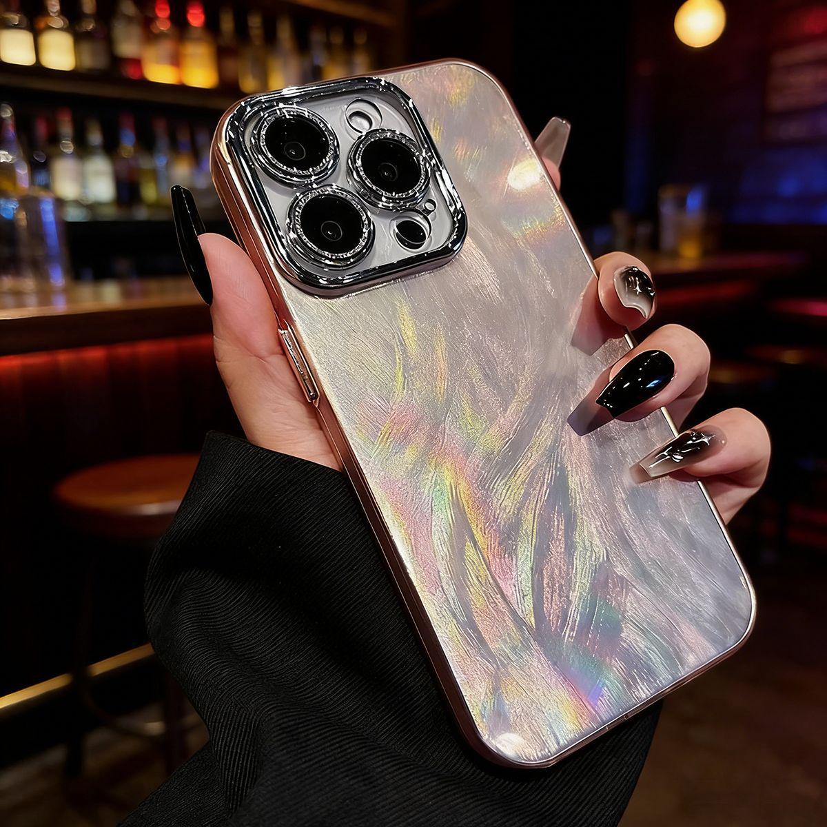 iPhone 17 Pro Max Case: Silver Glitter Gauze with Camera Lens Film, Light Luxury for Apple 16/13/15 Pro iPhone 17 Pro Max