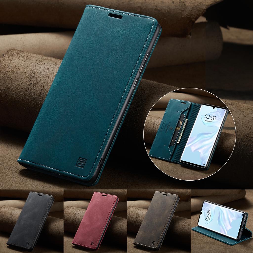 For Huawei P30 Pro Wallet Case AUTSPACE A01 Leather Stand Cover with RFID Blocking Card Holder