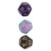 3pcs Resin Divination Dice Party Gathering Entertainment 12‑Sided Tarot Astrology Dice1#
