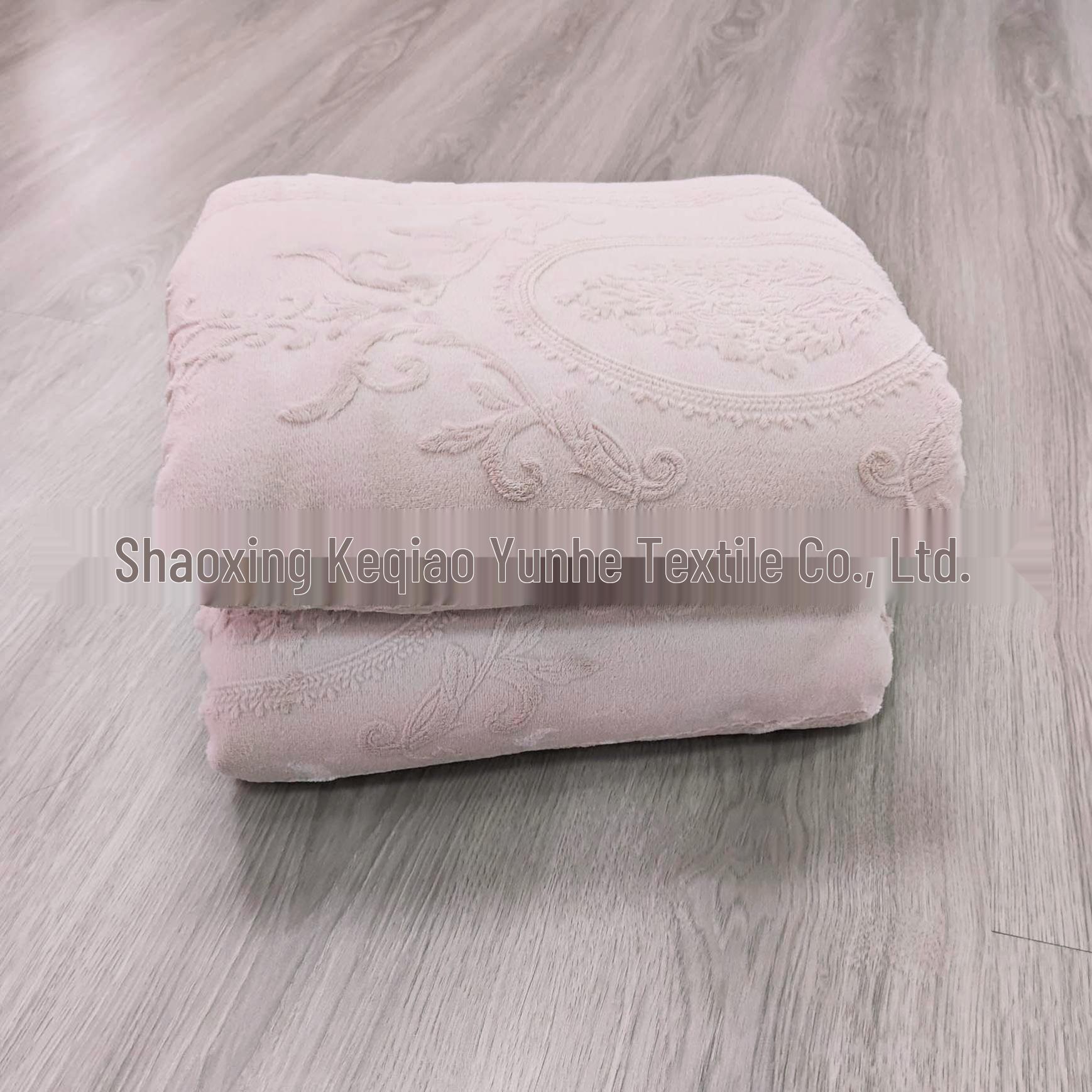 Winter Double-Layer Warm Flannel Carved Jacquard Blanket 130x160 cm