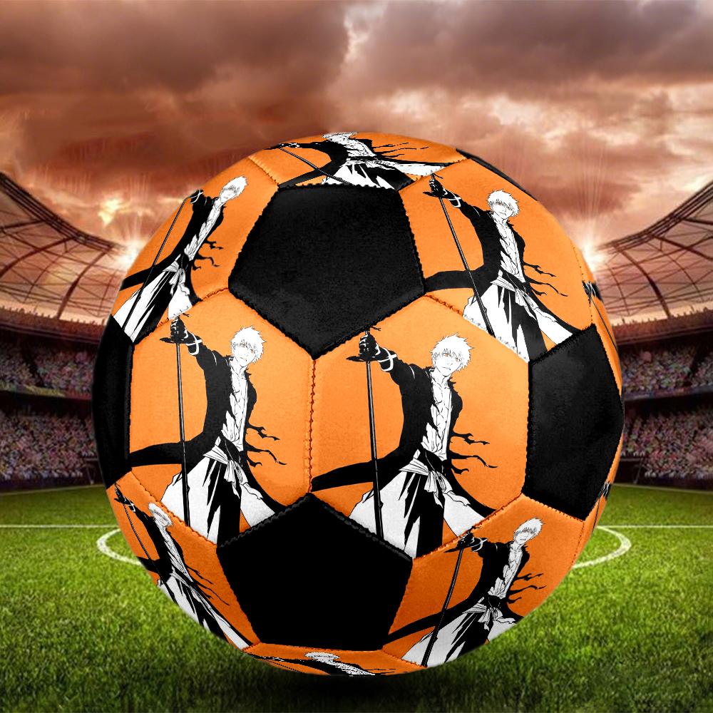 Soccer Ball Colorful Machine Stitched PVC Size 5 Team Training Competition Ready Durable High-Bounce Cool Sports Gift