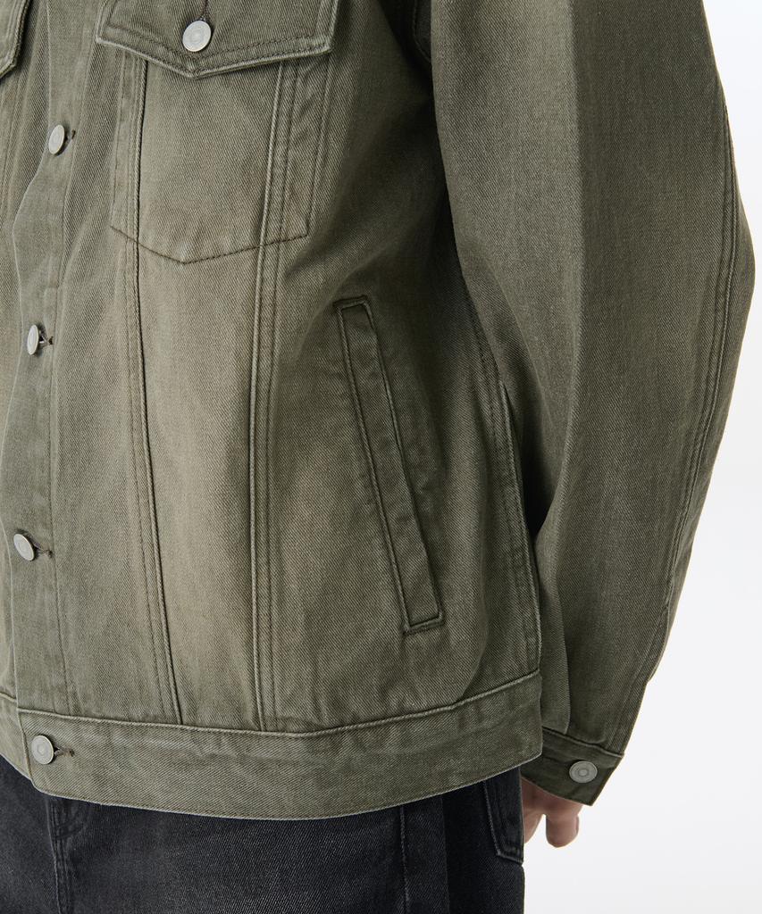 Musinsa Standard Pigment Oversized Denim Trucker Jacket [Khaki]